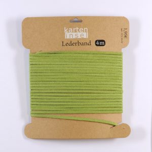 Lederband grün - 4 m