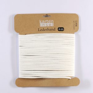 Lederband weiß - 4 m