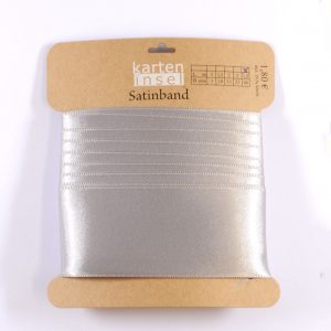 Satinband silber - 40 mm - 1,5 m